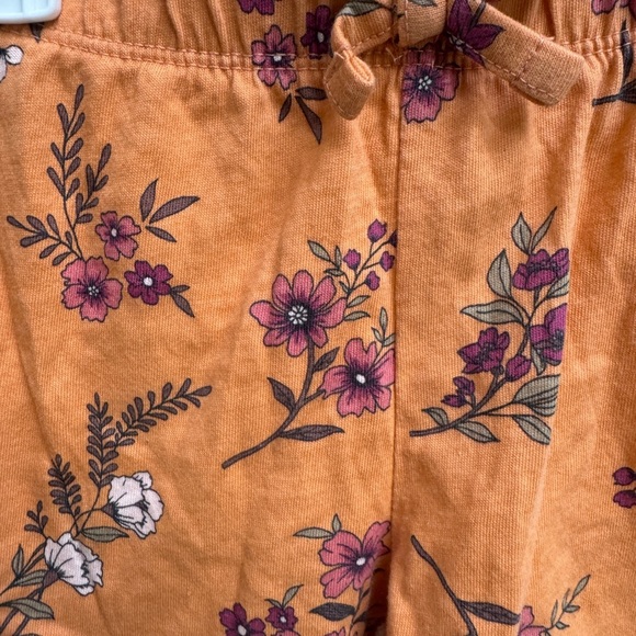 The Children’s Place 2T Girls Orange Floral Soft Shorts - Picture 2 of 4
